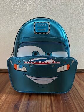 NWT Disney Pixar Loungefly Cars Lightning McQueen Dinoco Backpack